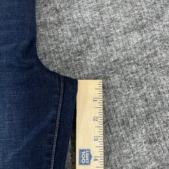 American Eagle Super Hi-Rise Flare Blue Denim Jeans Women's Size 10 Stretch EUC - Picture 10 of 13